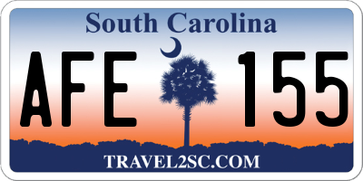 SC license plate AFE155