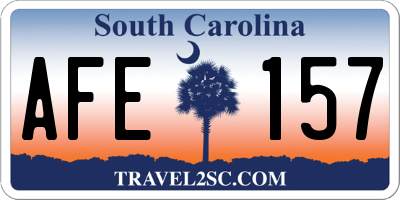 SC license plate AFE157