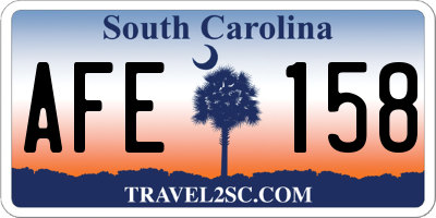 SC license plate AFE158