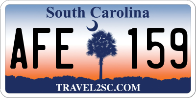 SC license plate AFE159