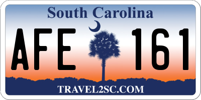 SC license plate AFE161