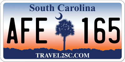 SC license plate AFE165