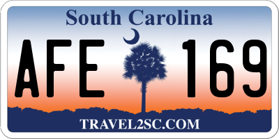 SC license plate AFE169