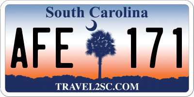SC license plate AFE171