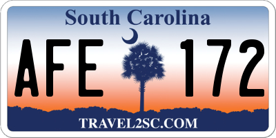 SC license plate AFE172