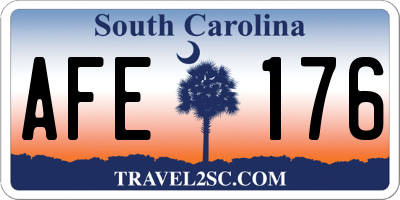 SC license plate AFE176
