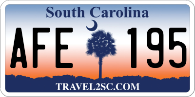 SC license plate AFE195
