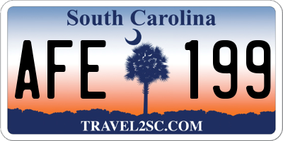 SC license plate AFE199