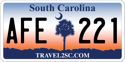 SC license plate AFE221