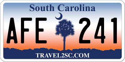 SC license plate AFE241