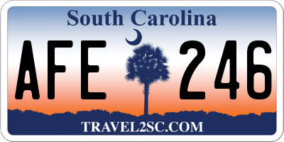 SC license plate AFE246