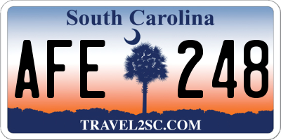 SC license plate AFE248