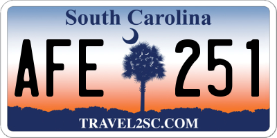 SC license plate AFE251