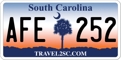 SC license plate AFE252