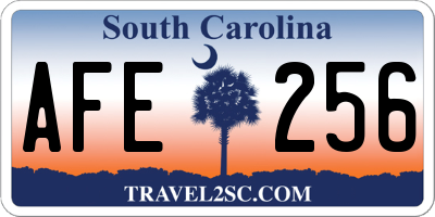 SC license plate AFE256
