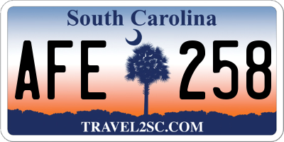 SC license plate AFE258
