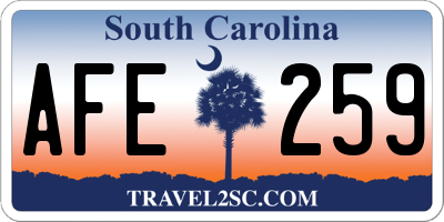 SC license plate AFE259