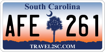 SC license plate AFE261