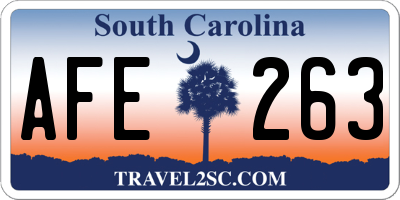 SC license plate AFE263