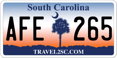 SC license plate AFE265