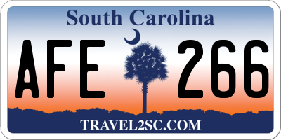 SC license plate AFE266