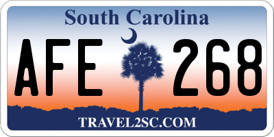 SC license plate AFE268