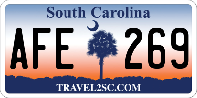 SC license plate AFE269