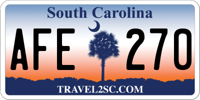 SC license plate AFE270