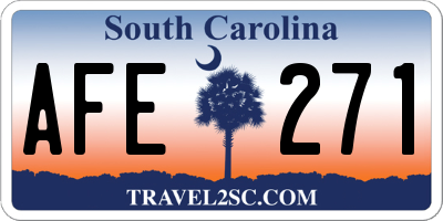 SC license plate AFE271