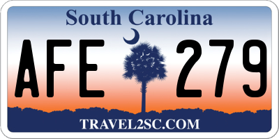 SC license plate AFE279