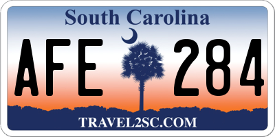 SC license plate AFE284