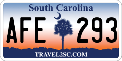 SC license plate AFE293