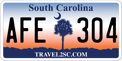 SC license plate AFE304