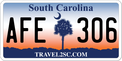 SC license plate AFE306