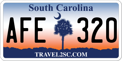 SC license plate AFE320