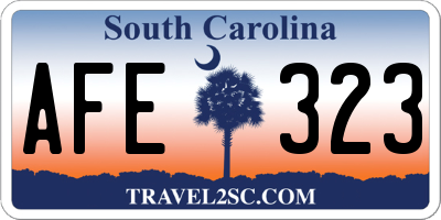 SC license plate AFE323
