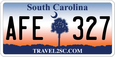SC license plate AFE327
