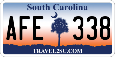 SC license plate AFE338