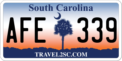 SC license plate AFE339