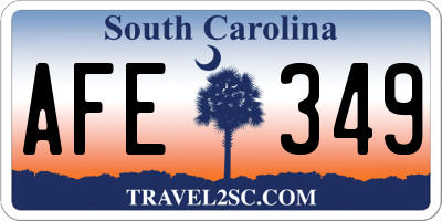 SC license plate AFE349