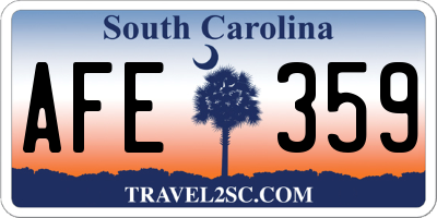 SC license plate AFE359