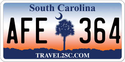 SC license plate AFE364
