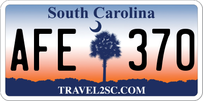 SC license plate AFE370