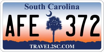 SC license plate AFE372