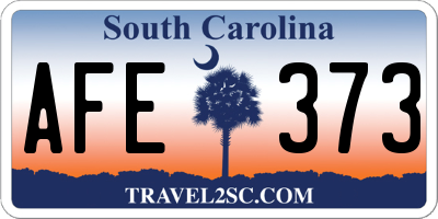 SC license plate AFE373