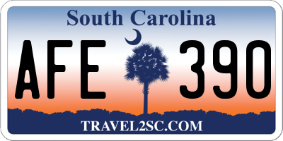 SC license plate AFE390