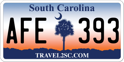 SC license plate AFE393