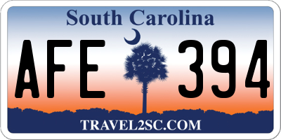 SC license plate AFE394