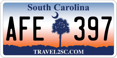 SC license plate AFE397