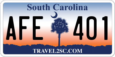 SC license plate AFE401